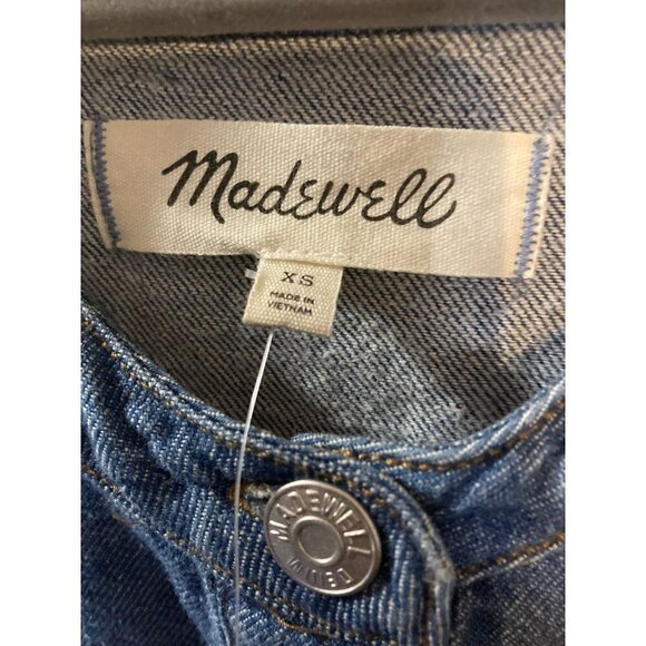 NWT Madewell Women's Blue Denim Patch-Pocket Popover Shirt Dress XS - Picture 7 of 8